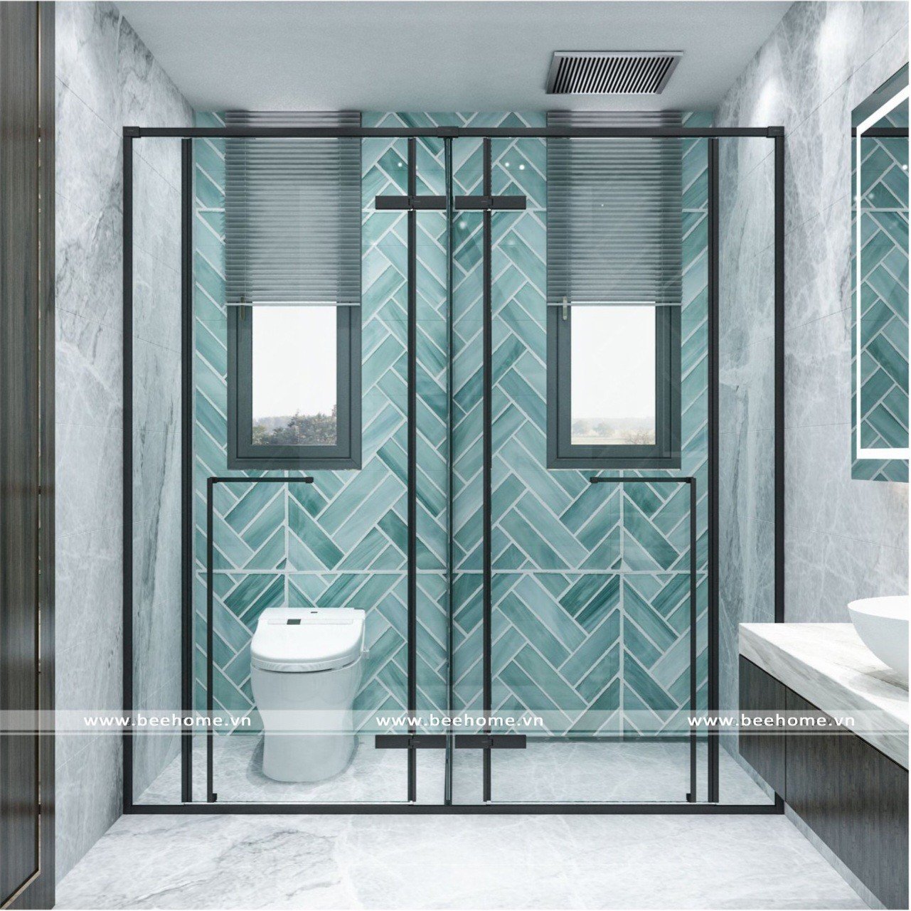 Cabin kẹp lề mở màu đen